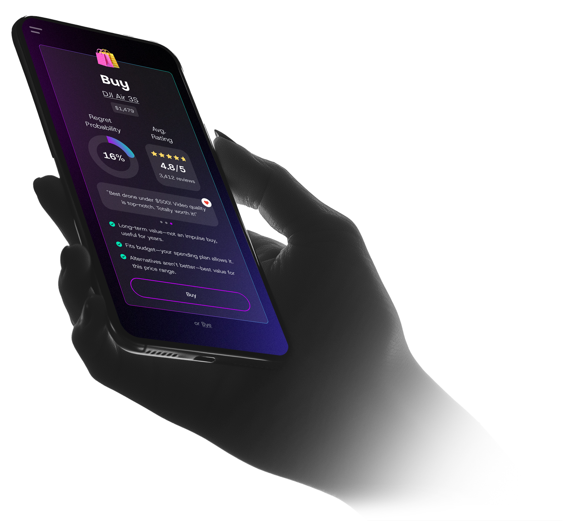 BuyBye App Interface